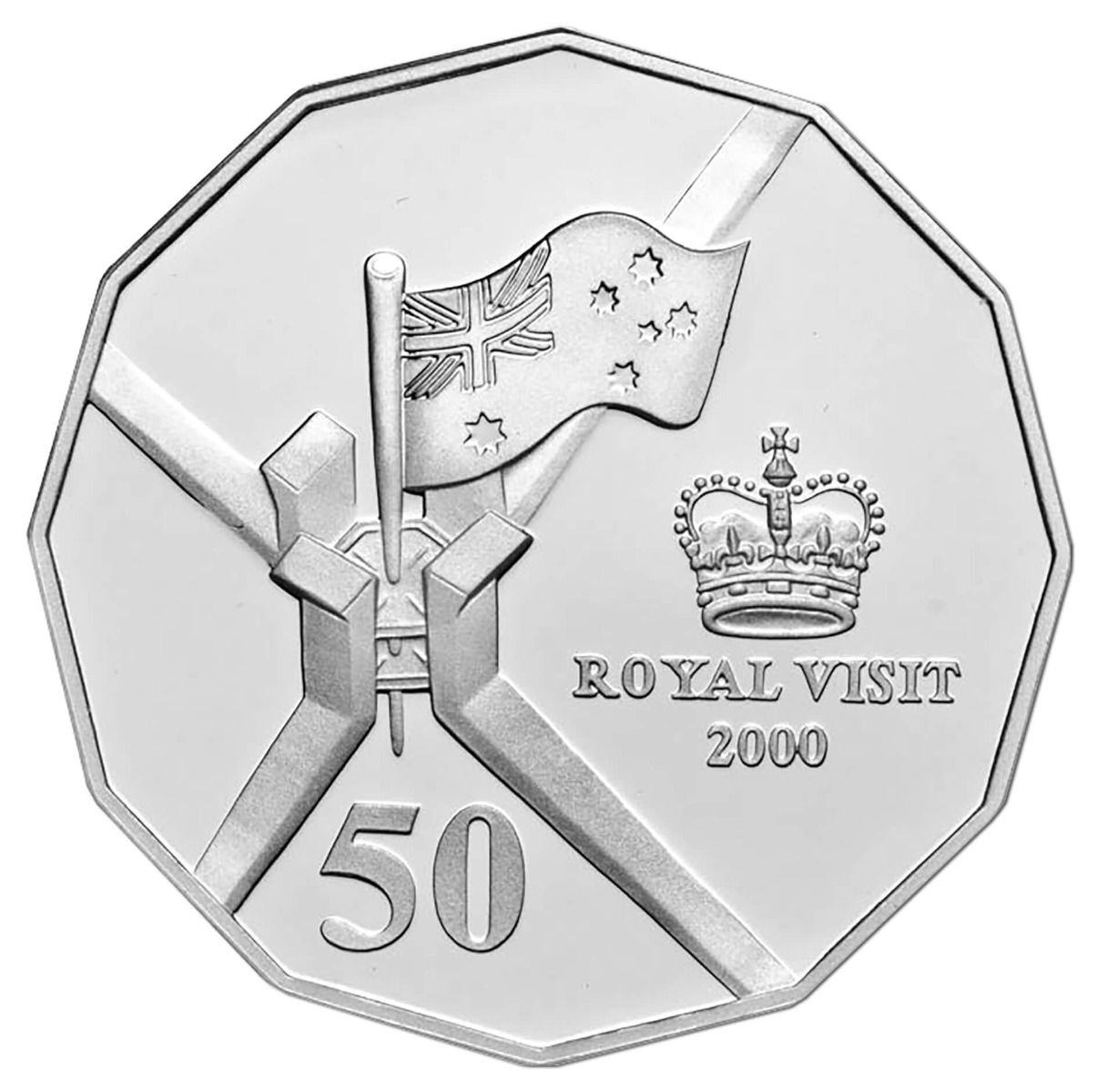 2000 royal visit 50c coin value