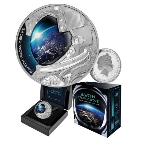 <b>2022 $1 Earth Blue Marble 1oz Silver Proof Coin</b>