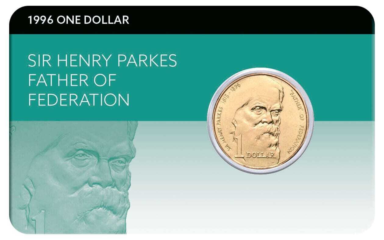 1996 1 Sir Henry Parkes AlBr Coin Pack Aussie Coins and Notes