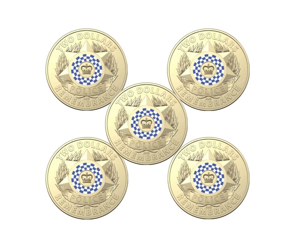 2019 Australian Two Dollar $2 coin Low Mintage POLICE REMEMBRANCE Circulated 
