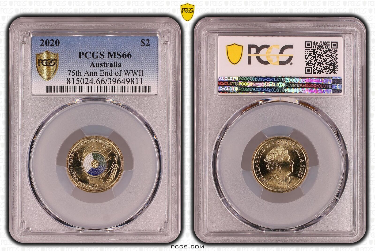 <b>MS66 2020 $2 75th Anniversary End Of WWII PCGS</b>