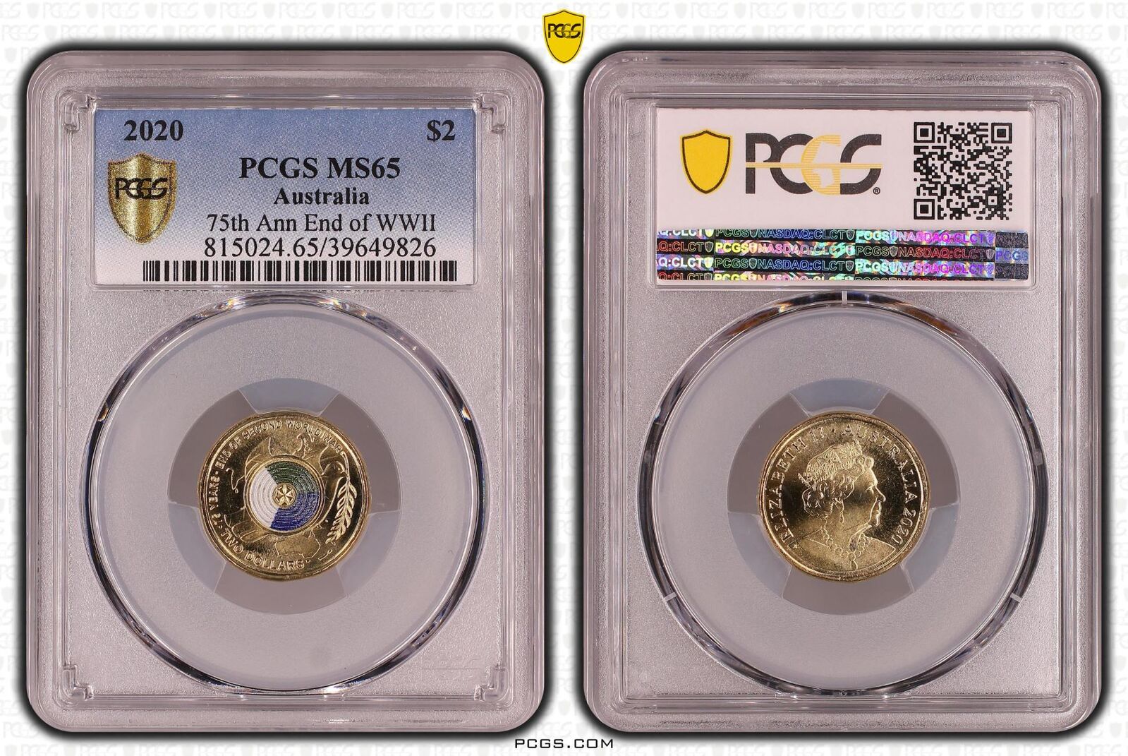 <b>MS65 2020 $2 75th Anniversary End Of WWII PCGS</b><br>