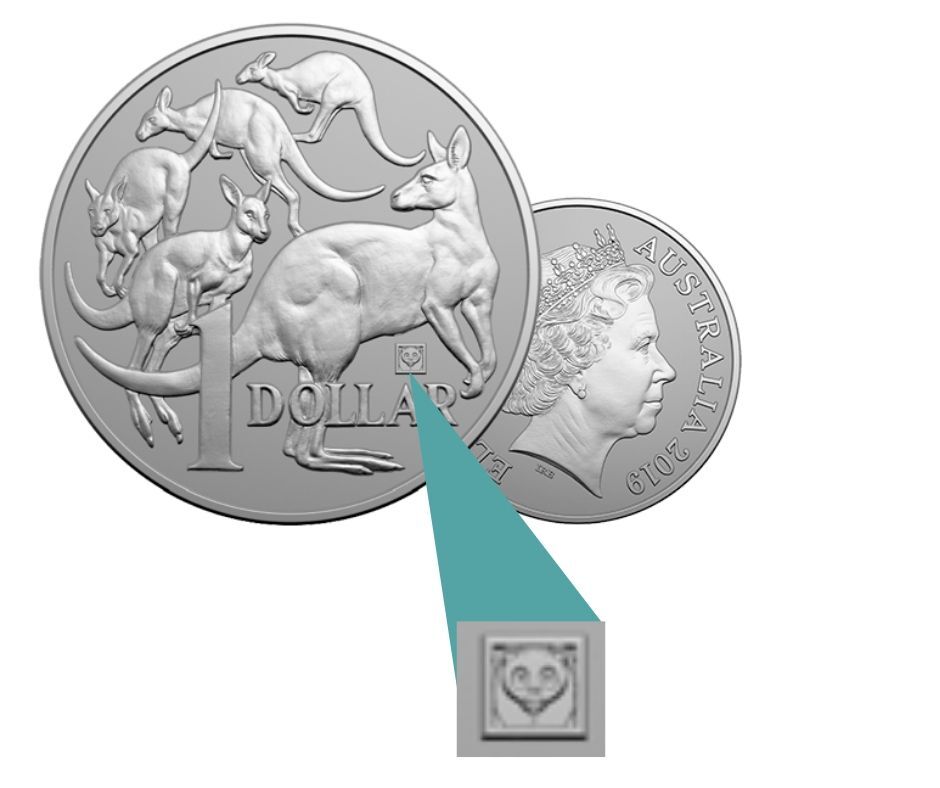 Beijing Coin Exposition Special Panda Privy Unc Coin 2019 $1 Mob of Roos