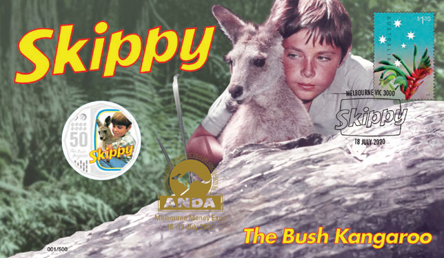 <b>2020 50c Skippy The Bush Kangaroo PNC ANDA Overprint</b>
