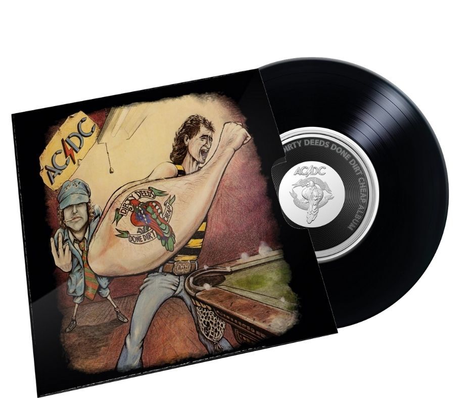 <b>2021 20c AC/DC 45th Anniversary of the Australian release of Dirty Deeds Done Dirt Cheap Coloured UNC</b>