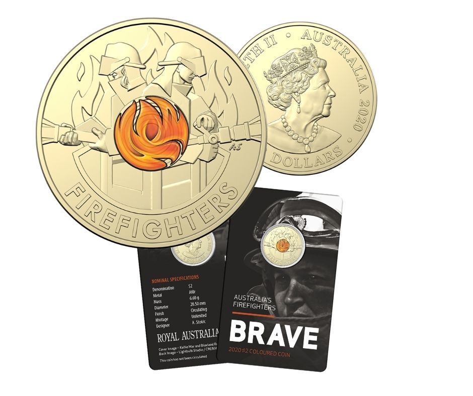 Download 2020 $2 Firefighters Uncirculated Coin On Card - Aussie Coins and Notes