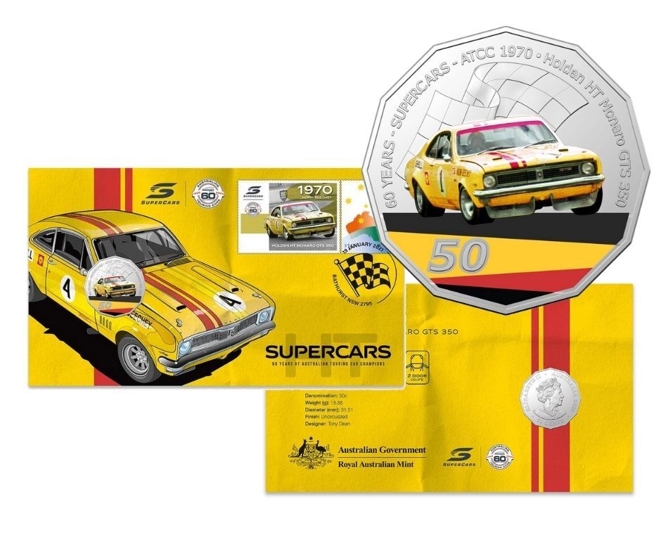 <b>2021 50c HT Monaro V8 Supercars 60th Anniversary PNC</b>