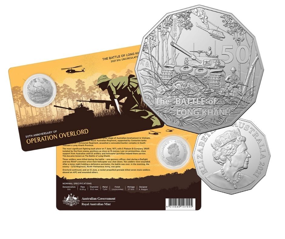 <b>2021 50c 50th Anniversary Of The Battle of Long Khanh UNC</b>