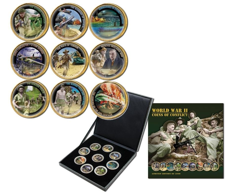 <b>WWII Coins of Conflict Enamel Penny Collection</b>