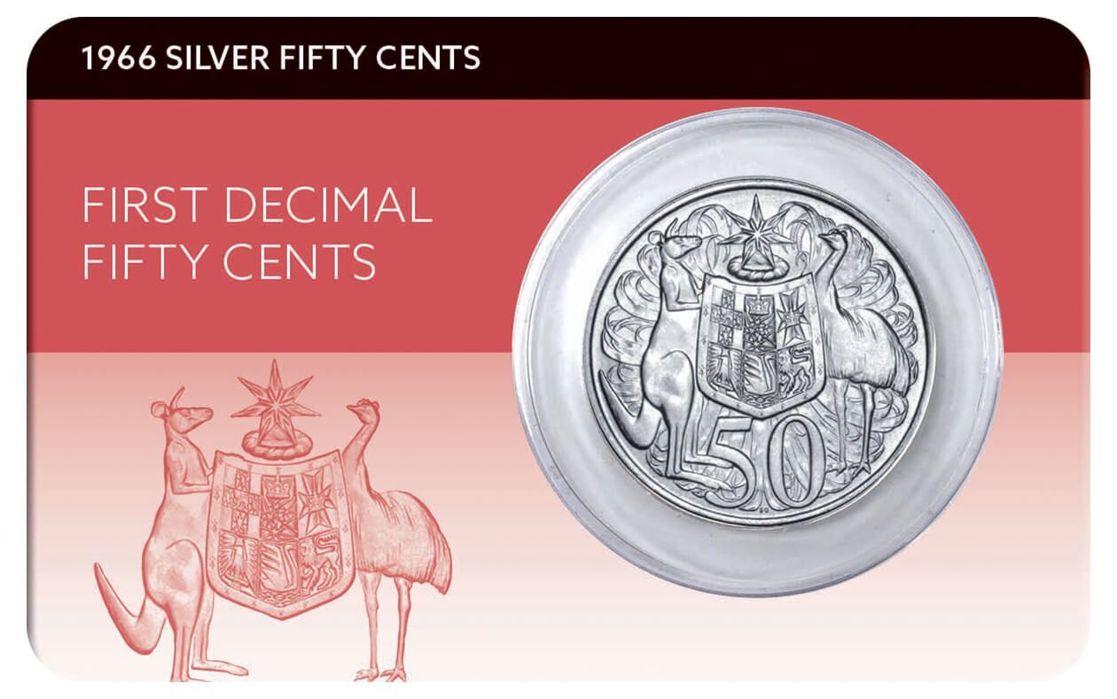1966 Silver 50c lot of 10 UNC!!! Australia