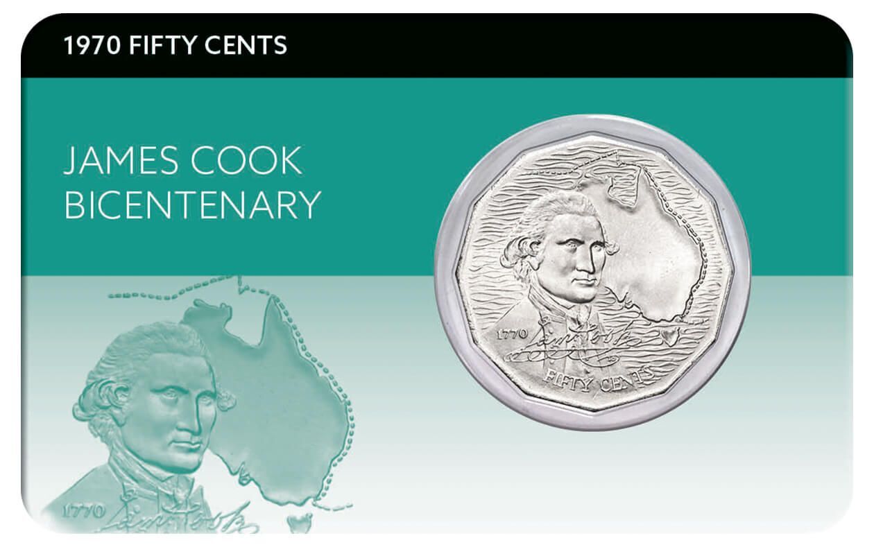 Download 1970 50c James Cook Bicentenary Coin Pack - Aussie Coins and Notes
