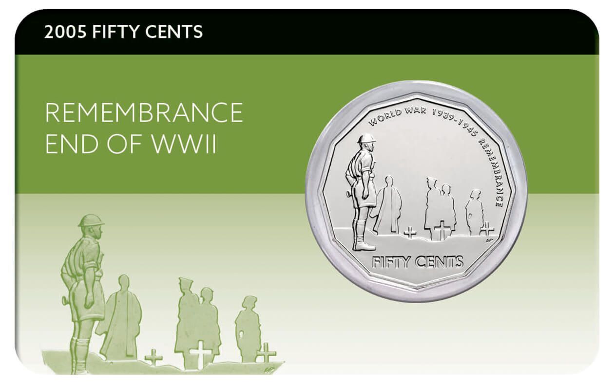 <b>2005 End Of WWII Remembrance 50c Coin Pack</b>