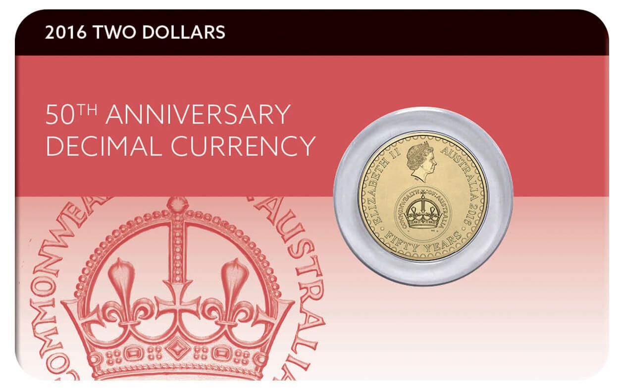 <b>2016 $2 50th Anniversary Of Decimal Currency Coin Pack</b>