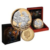 2022 $10 Apex Lion & Hyena 5oz Silver Proof Coin