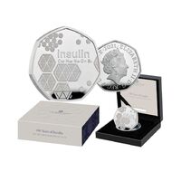  2021 50p 100 Years of Insulin Silver Proof Coin