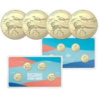 2022 $1 Dinosaurs Downunder 4 Coin mintmark Set
