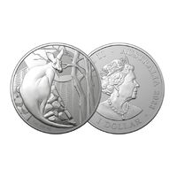 2022 $1 Kangaroo Impressions of Australia Silver Frosted UNC