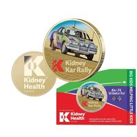 2019 Kidney Kar Rally Gold Plated Medallion