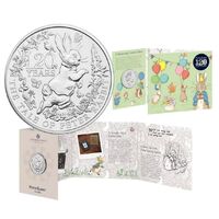 2022 £5 The Tale of Peter Rabbit 120th Anniversary CuNi Brilliant UNC