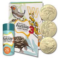 2022 The Great Aussie Coin Hunt 3 Folder with 26 x $1 Coin Tube