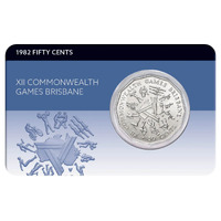 1982 50c XII Commonwealth Games Brisbane Cu-Ni Coin Pack