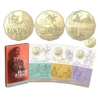 2022 50c Henry Lawson Unc 3-Coin Set