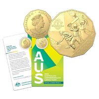  2022 50c Commonwealth Games Gold-Plated CuNi UNC