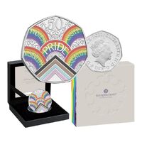 2022 50p 50 Years of Pride Coloured Silver Proof Coin
