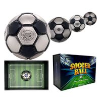 2022 Chad 30 gram Silver Soccer Ball Spherical Antiqued Coin 