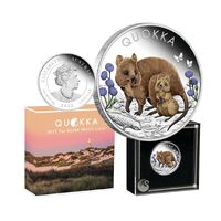 2022 $1 Quokka Coloured Silver Proof Coin