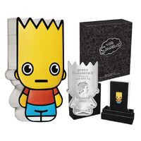 2022 $1 The Simpsons Mini Bart Coloured 1oz Silver Brilliant UNC