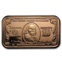 US Benjamin Franklin 1oz Copper Bar
