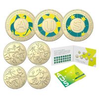 2022 $1 and $2 Australian Commonwealth Games Team AlBr Uncirculated Collection Folder
