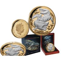 2022 $10 Apex Crocodile & Shark 5oz Silver Proof coin