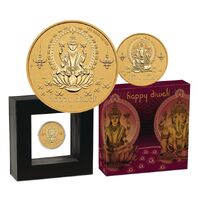 2022 Diwali 1oz Silver Gilded Medallion