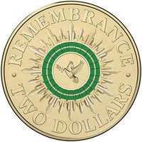 2014 $2 Green Remembrance Day AUNC