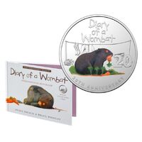 2022 20c 20th Anniversary Diary of a Wombat Coloured Special Ed Book/Coin