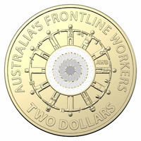 2022 $2 Frontline Workers Coloured Coin AUNC