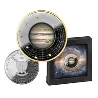 2021 Solar System - Jupiter 17.50g Silver Black Proof Coin