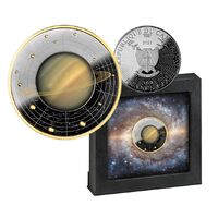 2021 Solar System - Saturn 17.50g Silver Black Proof coin