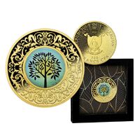 2021 Turquoise Tree of Happiness 17.50g Silver Proof Coin