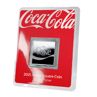 2021 $1 Coca Cola Arden Square 1Oz .999 Silver Coin
