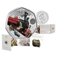 2022 50p Hogwarts Express UK Colour Brilliant Uncirculated Coin