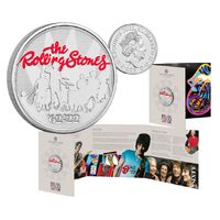2022 £5 The Rolling Stones UK Colour Brilliant Uncirculated Coin