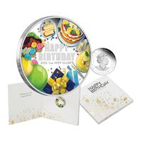 2023 $1 Happy Birthday 1oz Silver Proof Coloured Coin