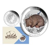 2023 1oz Australian Wombat Silver Coloured Coin in Card