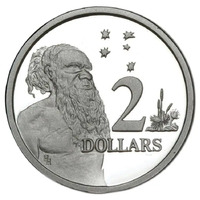 1988 $2 Silver Proof Coin In 2x2