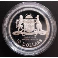 1987 $10 New South Wales Silver Proof Coin in capsule