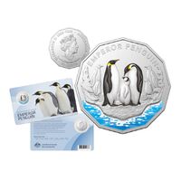 2023 50c Emperor Penguin Coloured UNC