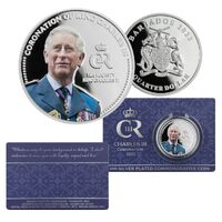 2023 $1/4 King Charles III Coronation Silver-plated Prooflike Coin